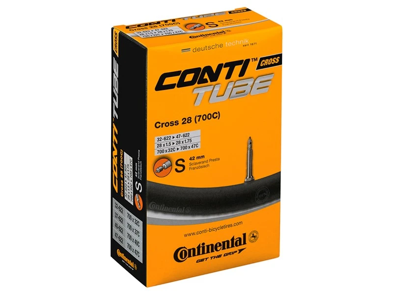 Continental Cross 28 Cykelslange 700x32-47C, 42mm Racerventil 3 Continental Cross 28 Cykelslange 700x32-47C, 42mm Racerventil