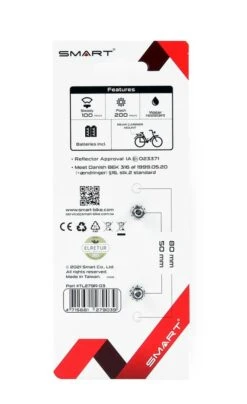 Smart Lystunnel Fastmonteret Baglygte, 50mm -Cykelshoppen Udsalgsbutik 279 3 8