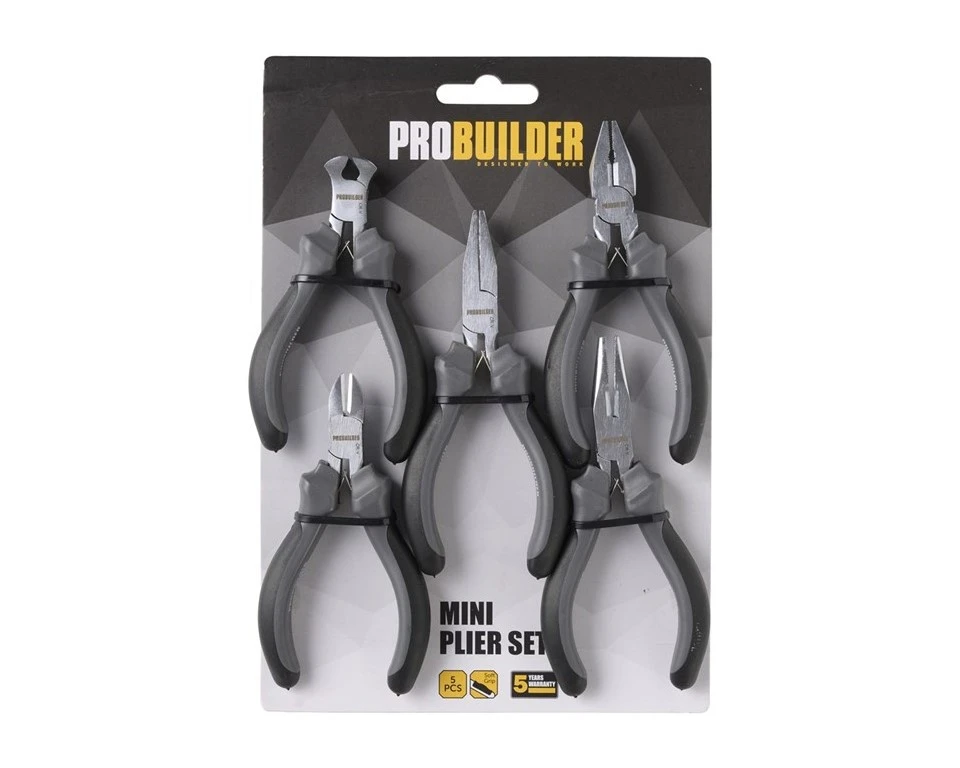 PROBUILDER ProBruilder Mini Tangsæt, 5 Dele 3 PROBUILDER ProBruilder Mini Tangsæt, 5 Dele - Billede 2