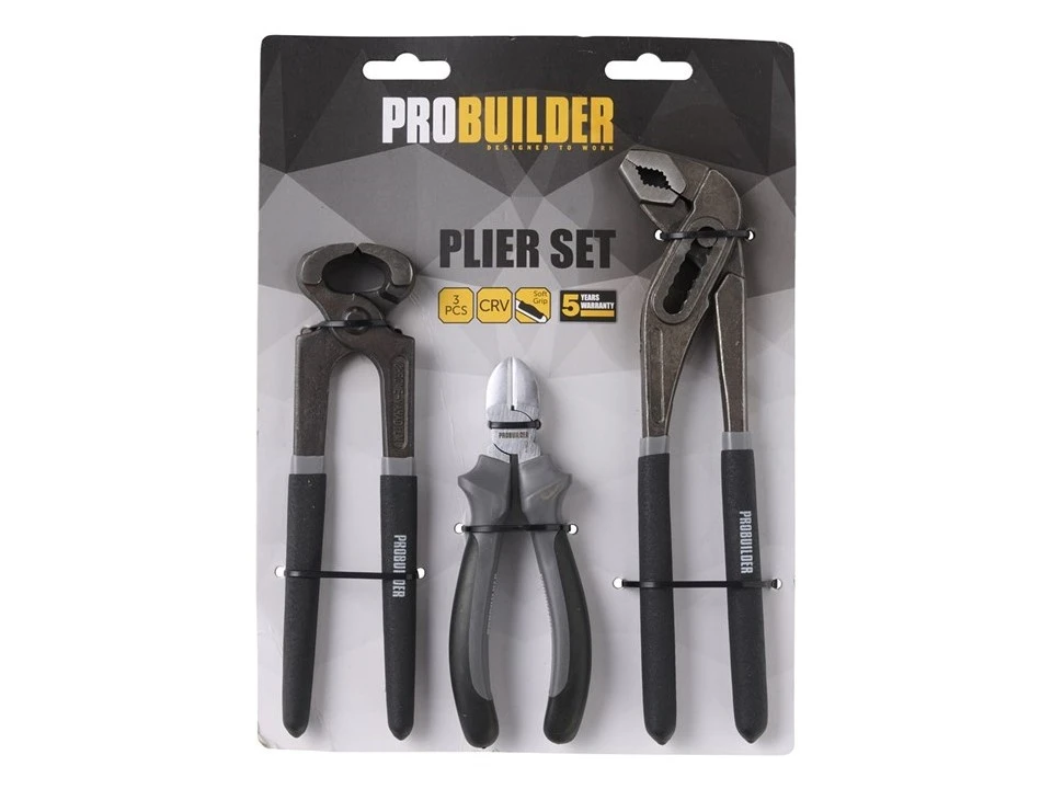 PROBUILDER ProBruilder Tangsæt, 3 Dele 4 PROBUILDER ProBruilder Tangsæt, 3 Dele - Billede 2