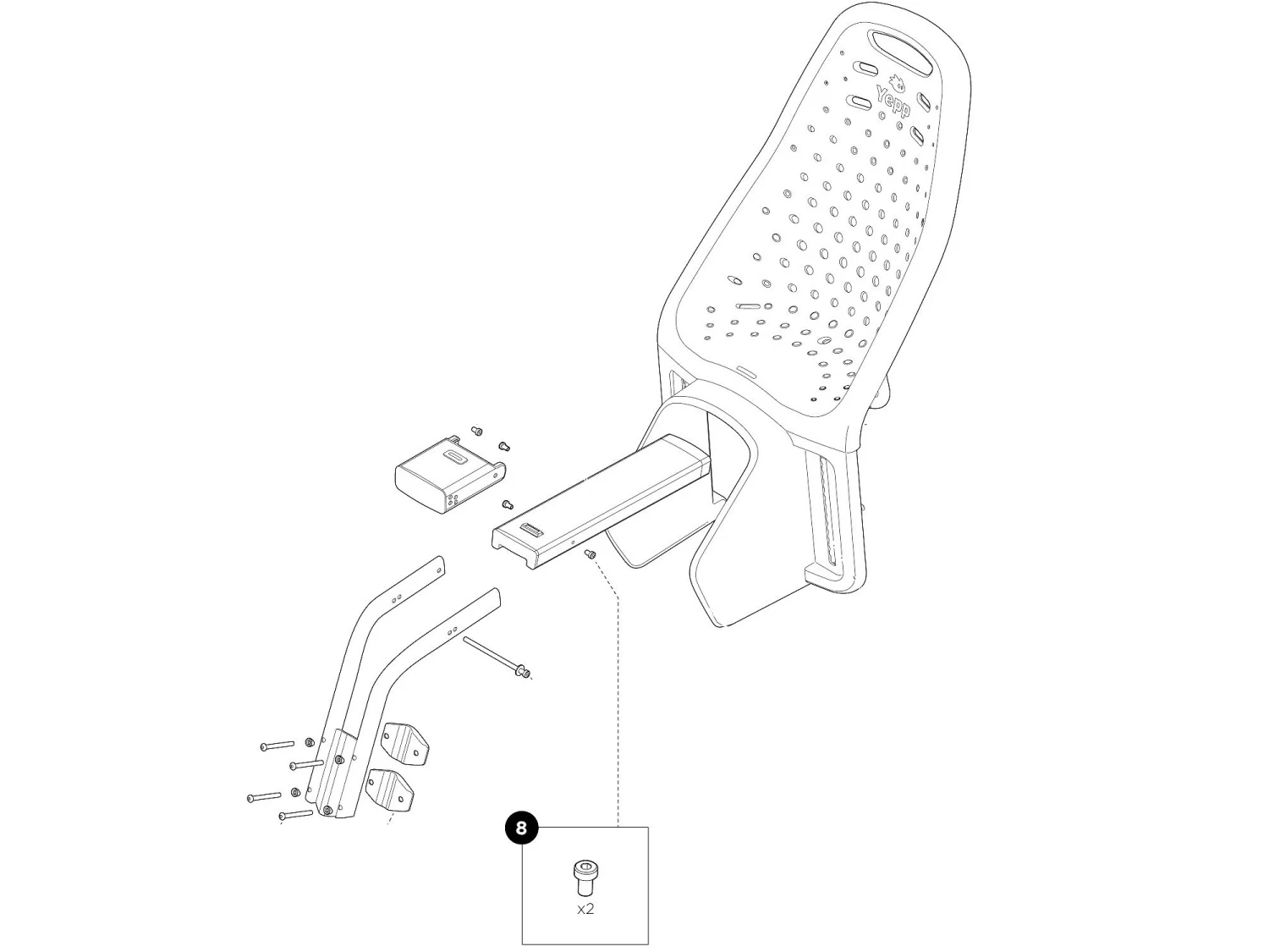 Thule Yepp Maxi Bundpladeskruer 4 Thule Yepp Maxi Bundpladeskruer - Billede 2