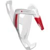 Elite Custom Race+ Flaskeholder, Glossy White/Red -Cykelshoppen Udsalgsbutik 8020775035733