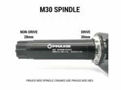 Elvedes Praxis M30 BSA Krankboks, 68/73mm -Cykelshoppen Udsalgsbutik M30 SPINDLE REFERENCE 1024x576 1