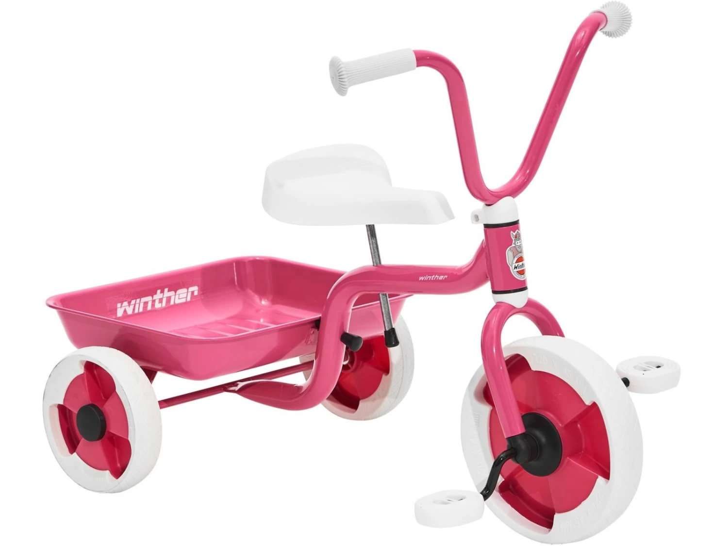 Winther Trehjulet Cykel M. Tiplad, Pink 3 Winther Trehjulet Cykel M. Tiplad, Pink