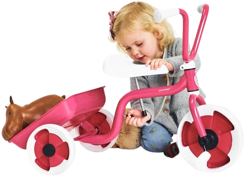 Winther Trehjulet Cykel M. Tiplad, Pink 4 Winther Trehjulet Cykel M. Tiplad, Pink - Billede 2