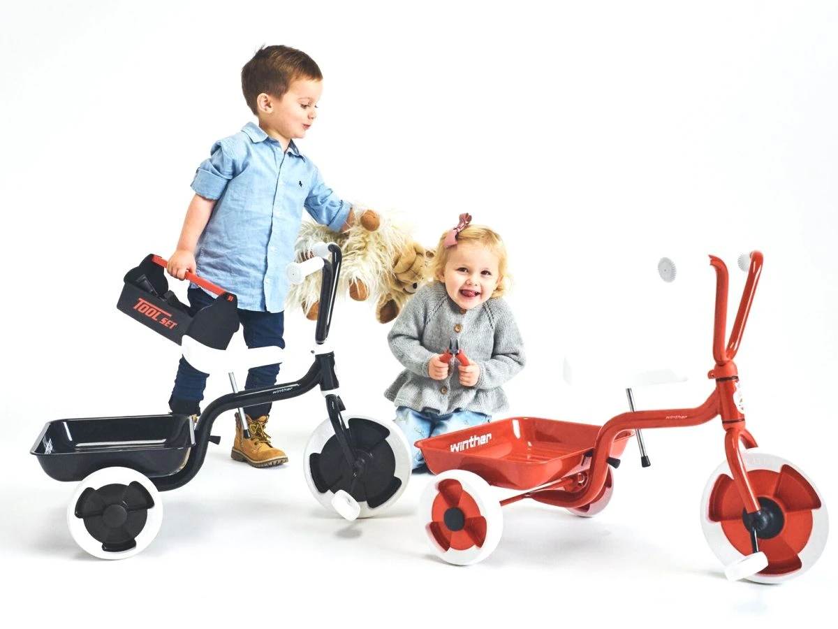 Winther Trehjulet Cykel M. Tiplad, Rød 4 Winther Trehjulet Cykel M. Tiplad, Rød - Billede 2