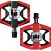 Crankbrothers Double Shot 3 Kombipedaler, Black/Red -Cykelshoppen Udsalgsbutik crankbrothers double shot 3 kombipedal blackred